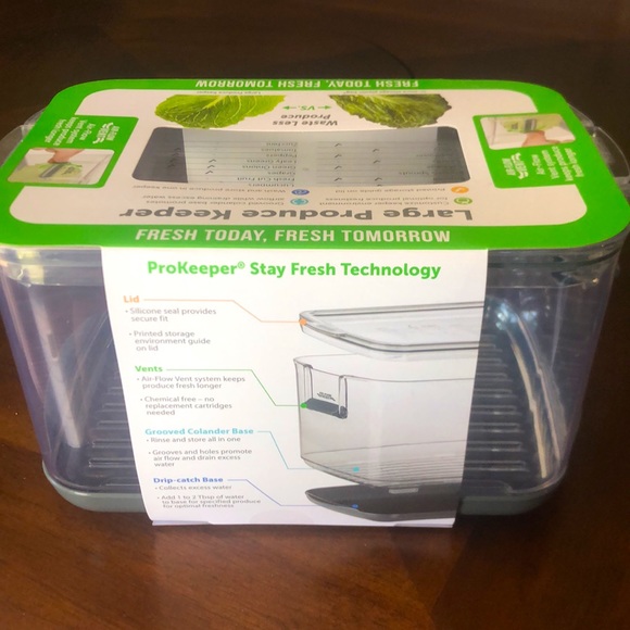 ✨Eat More🥦🥕🍅 in 2025🎉 Prepworks Large (5.7qt.) Produce Keeper Storage(Grey)✨ - Picture 3 of 4